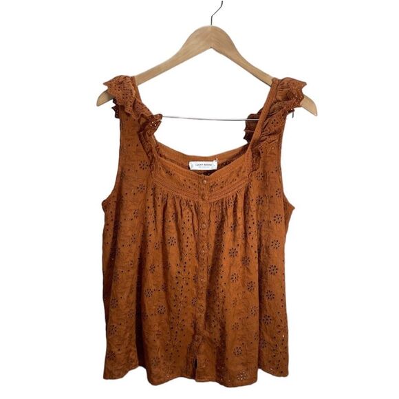 ✨Lucky Brand Embroidered Tank✨ - Picture 7 of 9